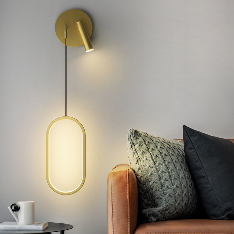 Luces de pared de forma de geometría de estilo contemporáneo de metal luces de montaje de pared de 2 luces