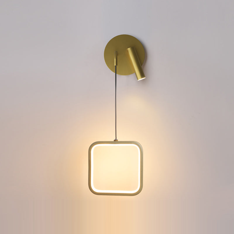 Luces de pared de forma de geometría de estilo contemporáneo de metal luces de montaje de pared de 2 luces