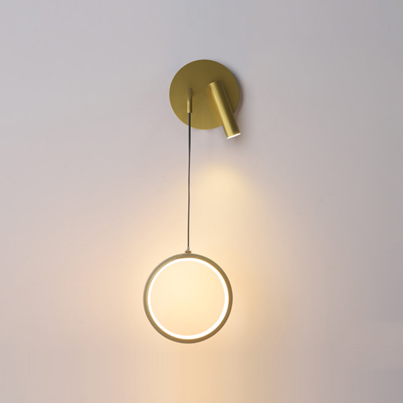 Luces de pared de forma de geometría de estilo contemporáneo de metal luces de montaje de pared de 2 luces