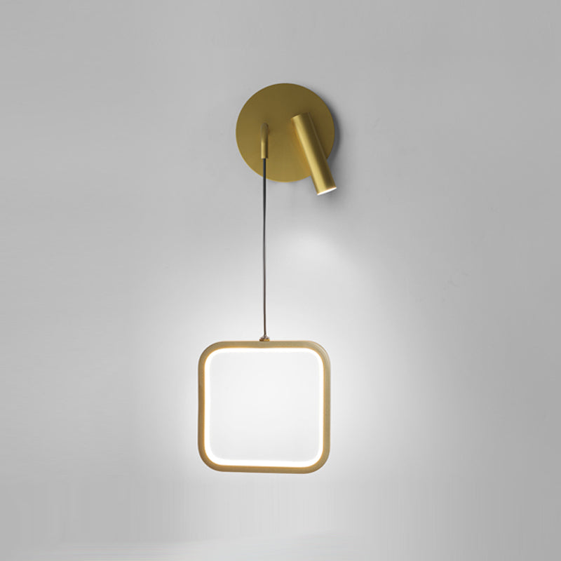 Luces de pared de forma de geometría de estilo contemporáneo de metal luces de montaje de pared de 2 luces