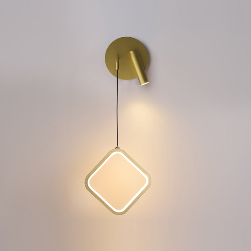 Luces de pared de forma de geometría de estilo contemporáneo de metal luces de montaje de pared de 2 luces