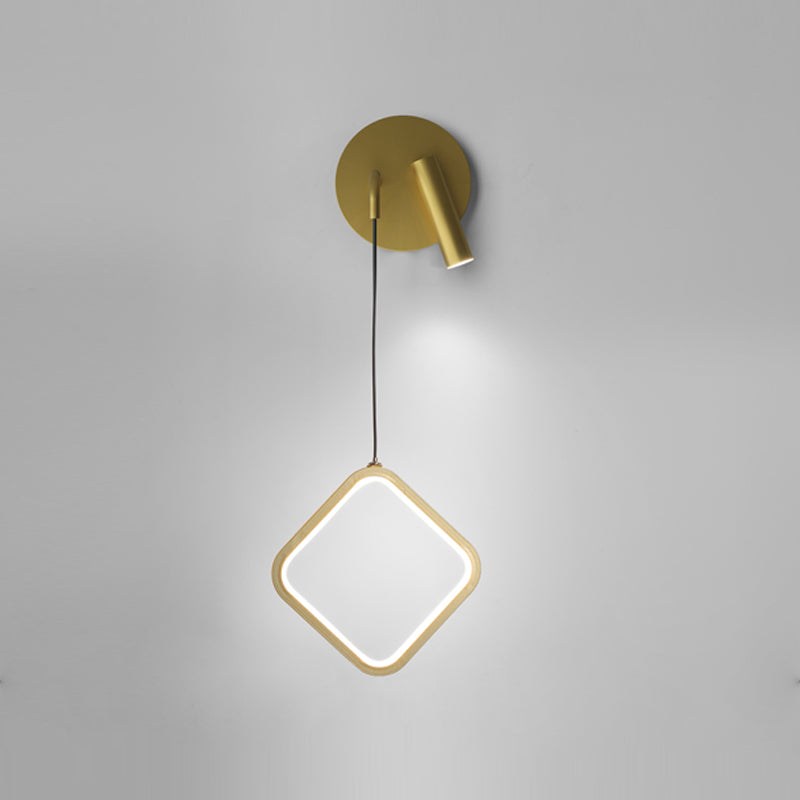 Luces de pared de forma de geometría de estilo contemporáneo de metal luces de montaje de pared de 2 luces