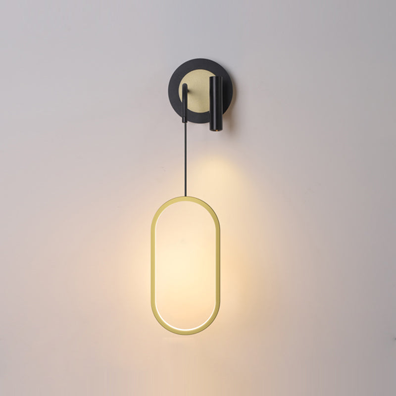 Luces de pared de forma de geometría de estilo contemporáneo de metal luces de montaje de pared de 2 luces