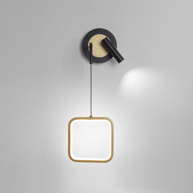 Luces de pared de forma de geometría de estilo contemporáneo de metal luces de montaje de pared de 2 luces