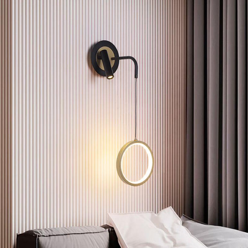 Luces de pared de forma de geometría de estilo contemporáneo de metal luces de montaje de pared de 2 luces