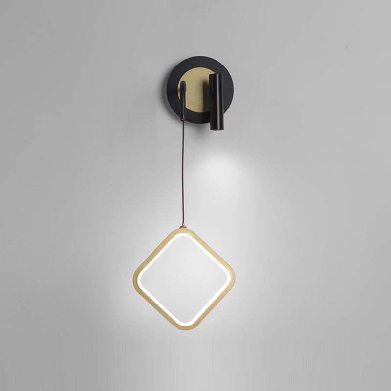 Luces de pared de forma de geometría de estilo contemporáneo de metal luces de montaje de pared de 2 luces