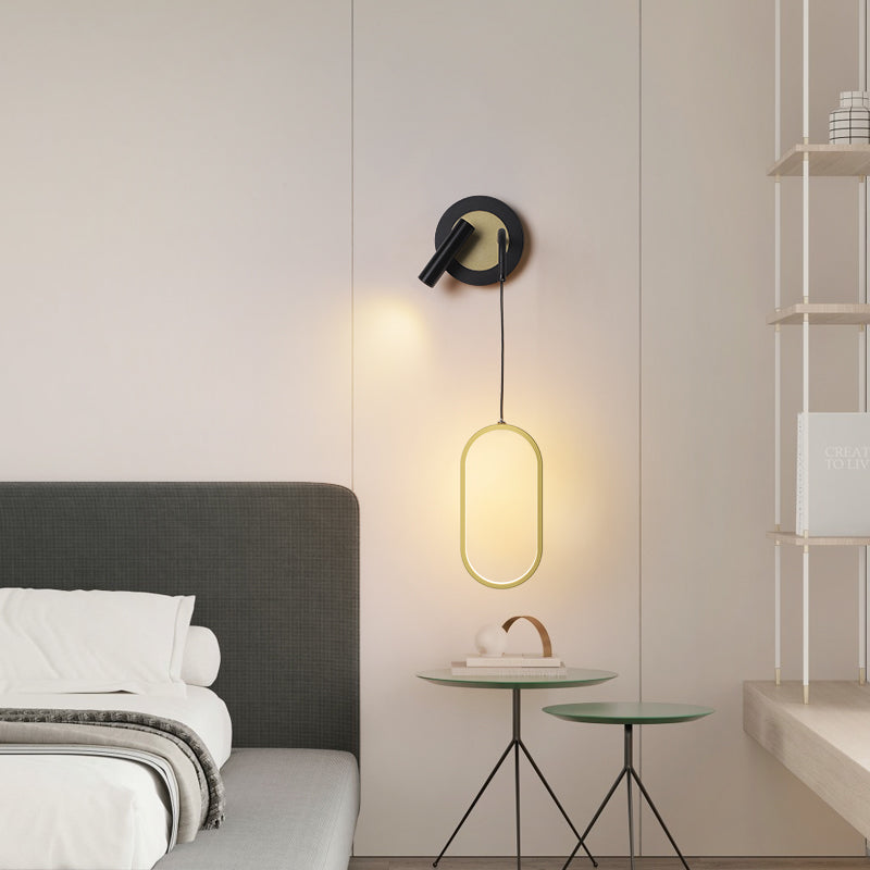 Luces de pared de forma de geometría de estilo contemporáneo de metal luces de montaje de pared de 2 luces