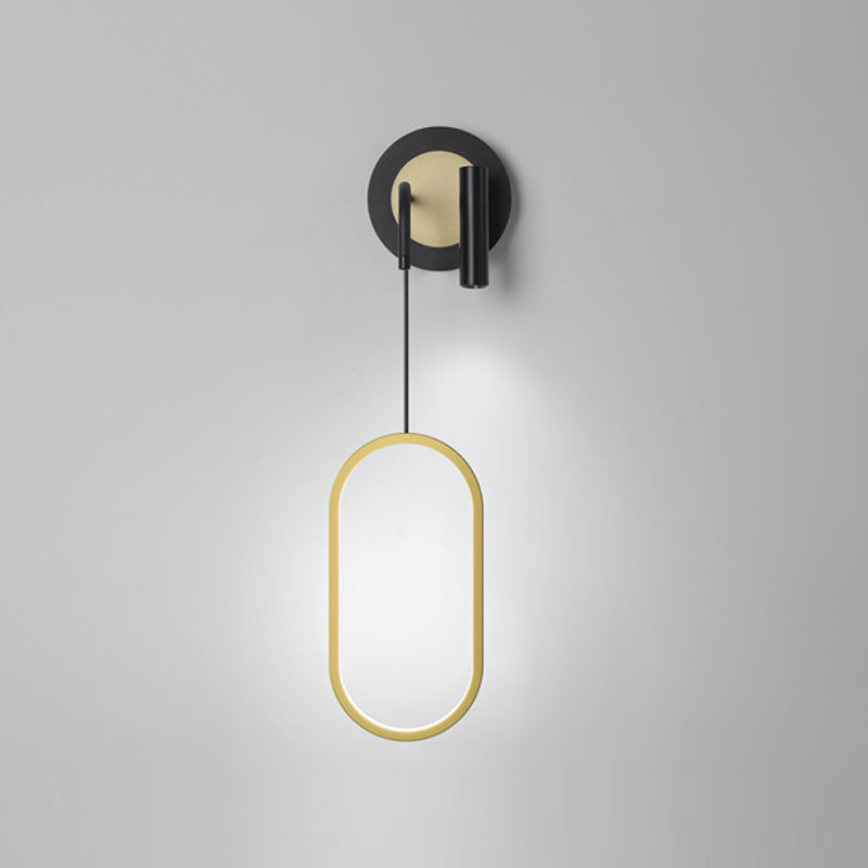 Luces de pared de forma de geometría de estilo contemporáneo de metal luces de montaje de pared de 2 luces