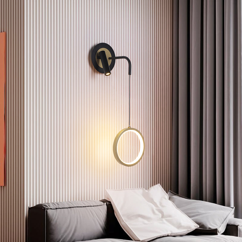 Luces de pared de forma de geometría de estilo contemporáneo de metal luces de montaje de pared de 2 luces