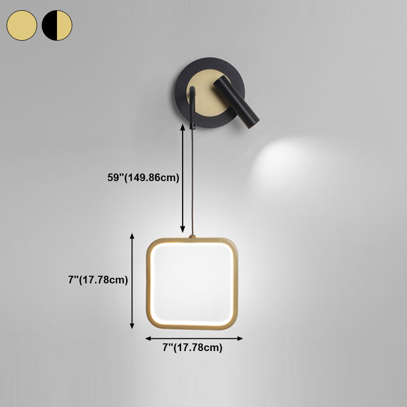 Luces de pared de forma de geometría de estilo contemporáneo de metal luces de montaje de pared de 2 luces