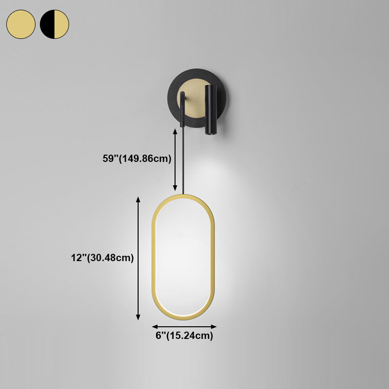 Luces de pared de forma de geometría de estilo contemporáneo de metal luces de montaje de pared de 2 luces