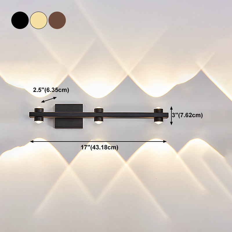 Postmodern Metal Vanity Light Straight Multi Light LED Mirror Light for Bathroom