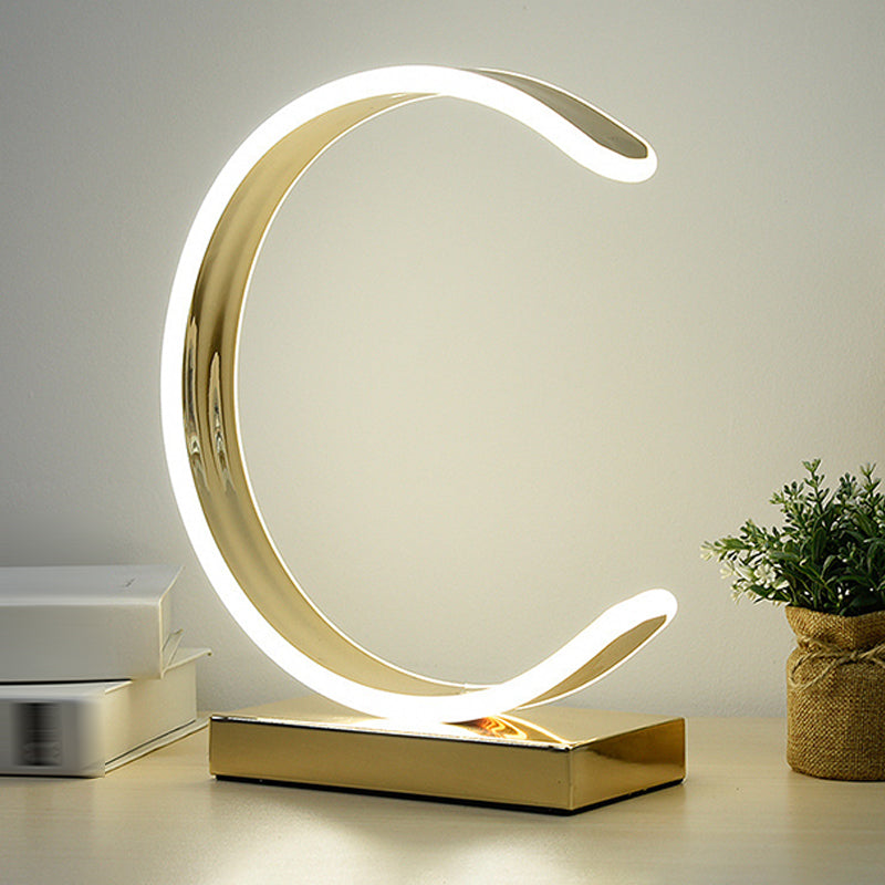 Aluminum LED Table Lamp Nordic Style Circle Modern Table Light for Living Room