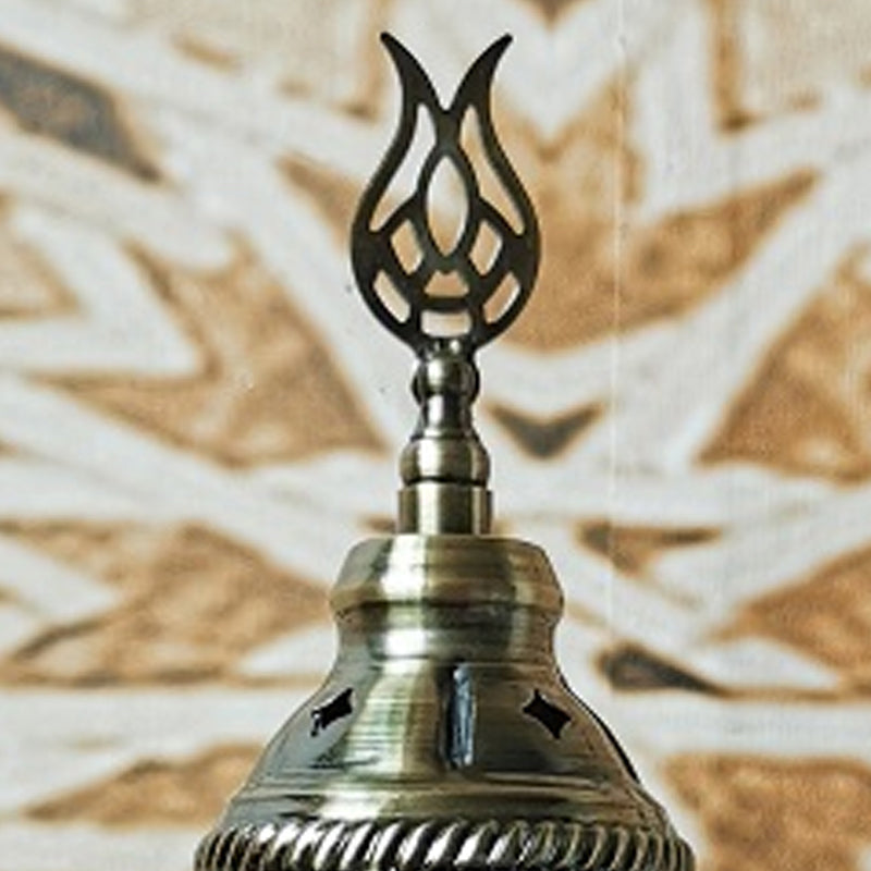 Vintage Moroccan Desk Lamp Turkish Style Glass Table Lamp Fixture for Bedroom