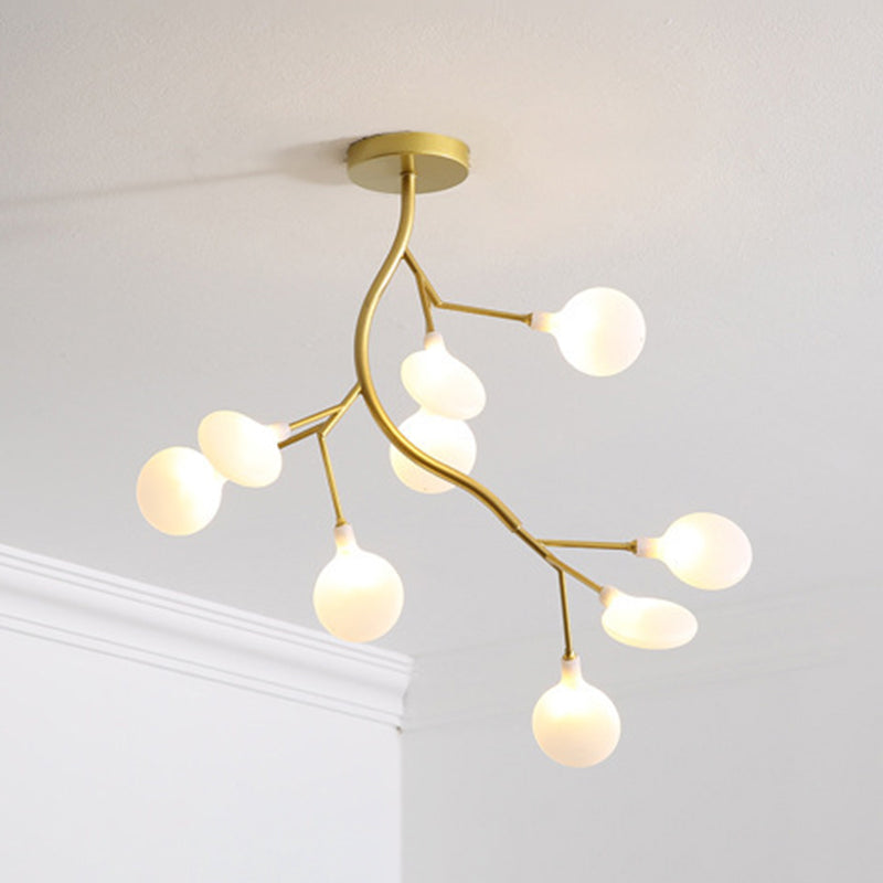 Metal Branch Pendant Lighting Modern Style Multi Lights Hanging Lamp