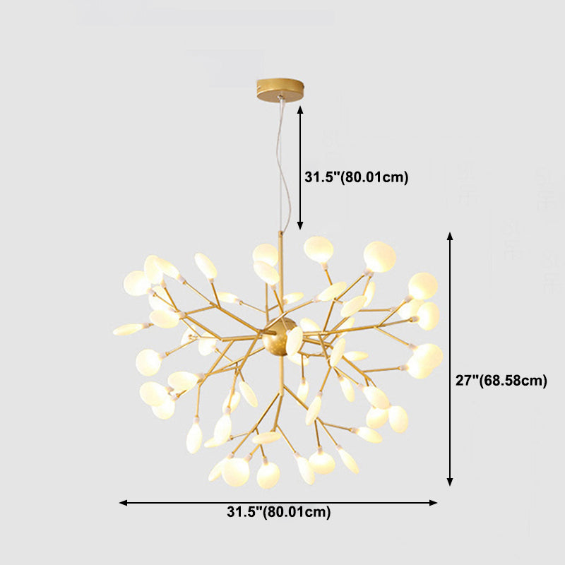 Metal Branch Pendant Lighting Modern Style Multi Lights Hanging Lamp