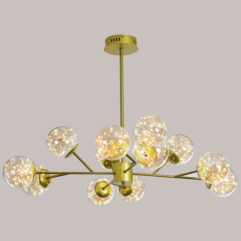 Glass Ball Shape Hanging Ceiling Light Modern Multi-Lights Hanging Light