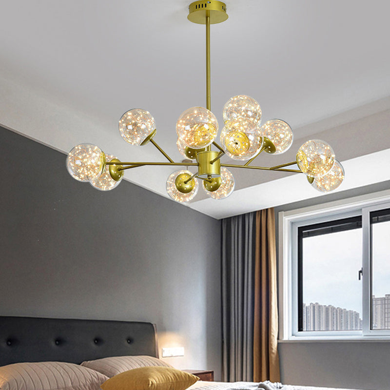 Glass Ball Shape Hanging Ceiling Light Modern Multi-Lights Hanging Light