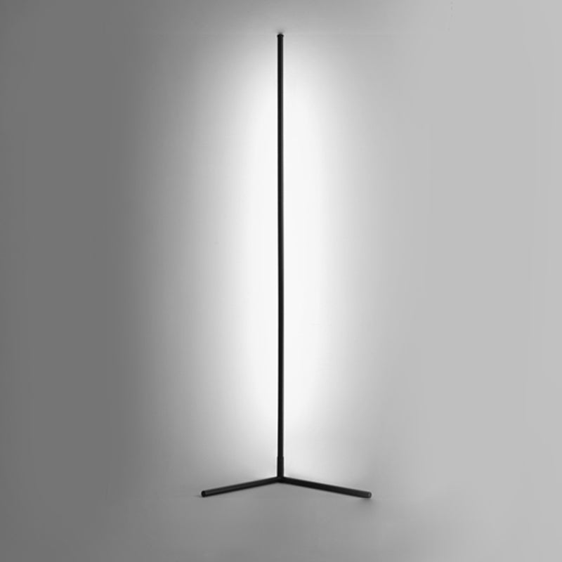 Modern Style Strip Shape Floor Lighting Metal 1 Light Floor Lamp for Bedroom