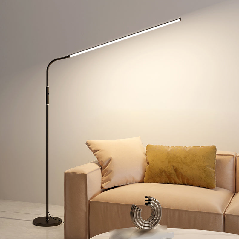 Modern Style Linear Shape Floor Lighting Metal 1 Light Floor Light for Dining Room