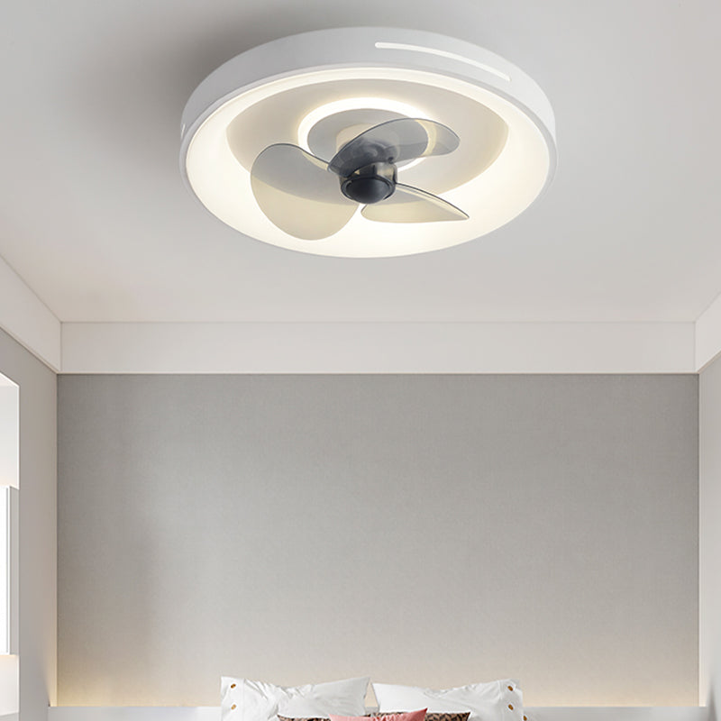 Modern Style Geometry Ceiling Fan Lights Metal 2 Light LED Flush Lights