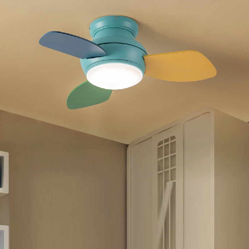 Modern Style Ceiling Fan Lighting Metal 1 Light Ceiling Fan Lamp for Living Room