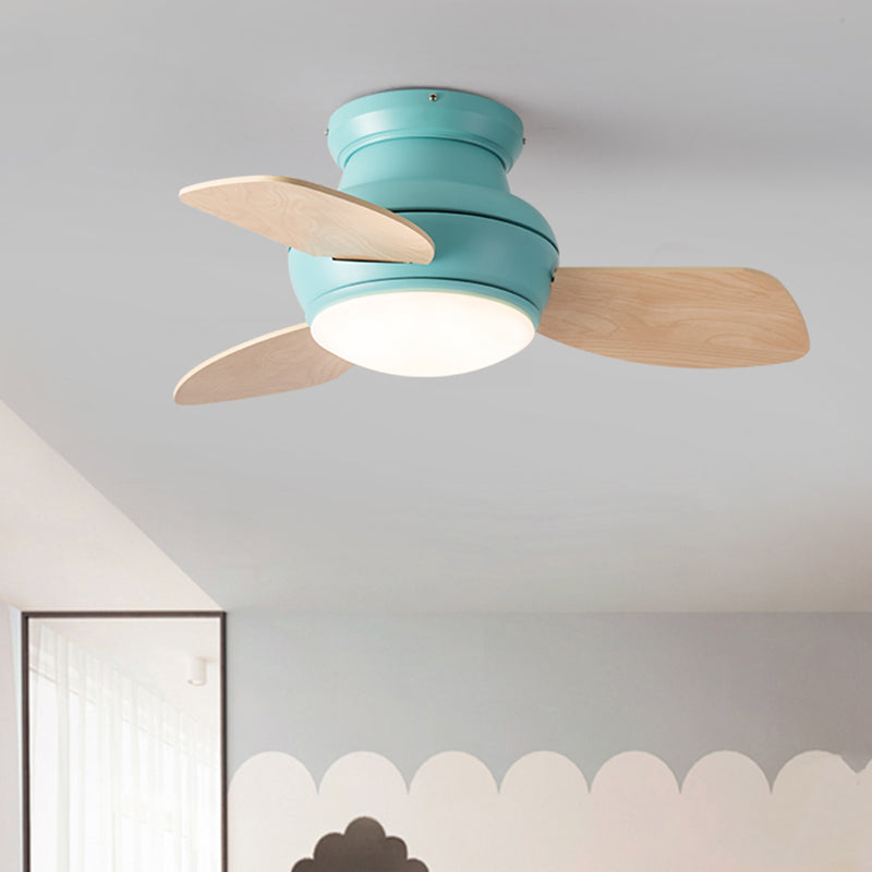 Modern Style Ceiling Fan Lighting Metal 1 Light Ceiling Fan Lamp for Living Room