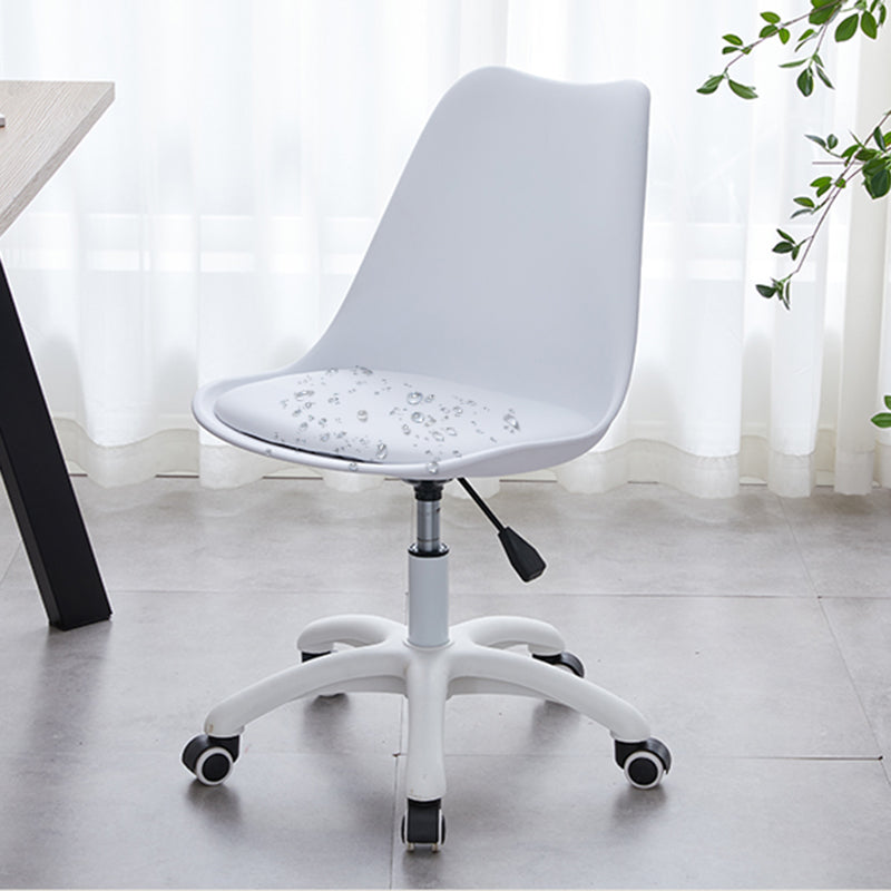 Contemporary Armless Office Chair Plastic Computer Desk Chair