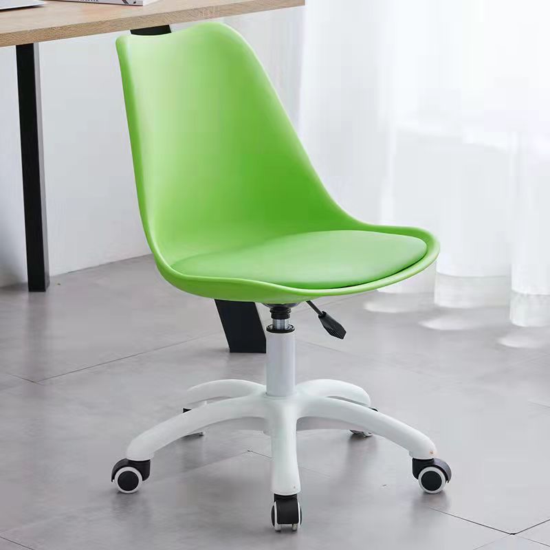 Contemporary Armless Office Chair Plastic Computer Desk Chair