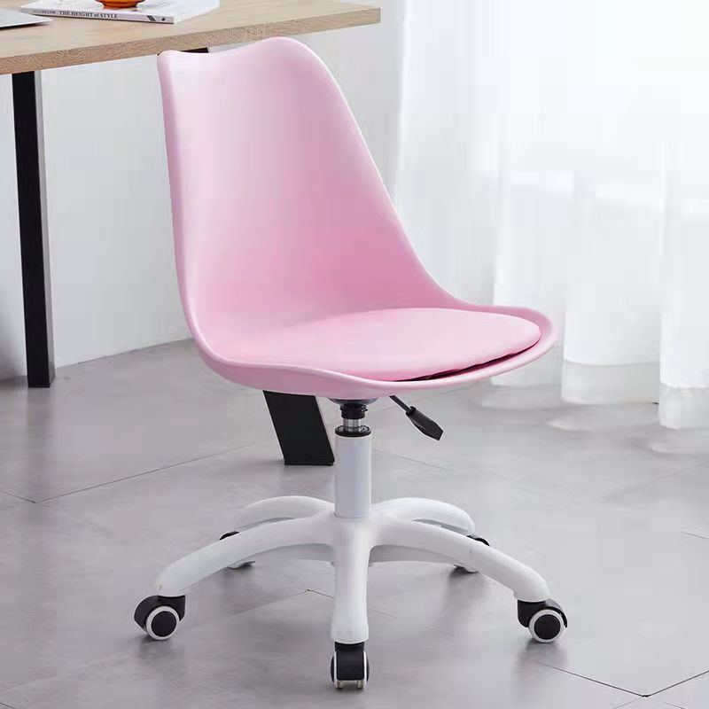 Contemporary Armless Office Chair Plastic Computer Desk Chair