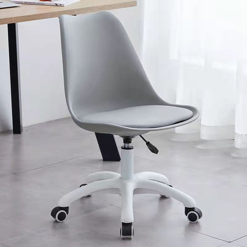 Contemporary Armless Office Chair Plastic Computer Desk Chair