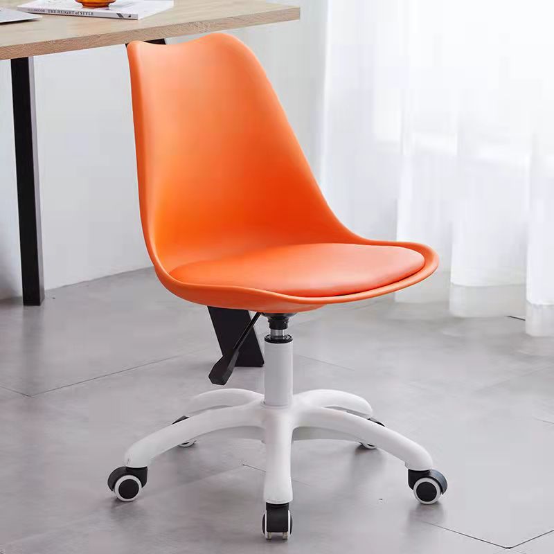 Contemporary Armless Office Chair Plastic Computer Desk Chair