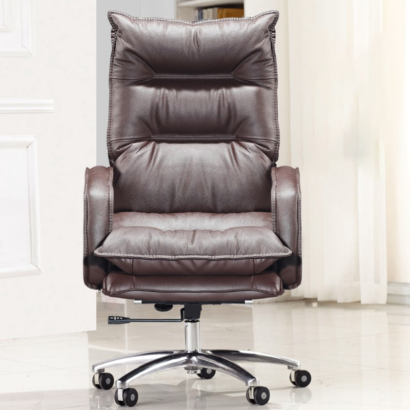 Silver Metal Modern Conference Chair with High Back Leather Conference Chair