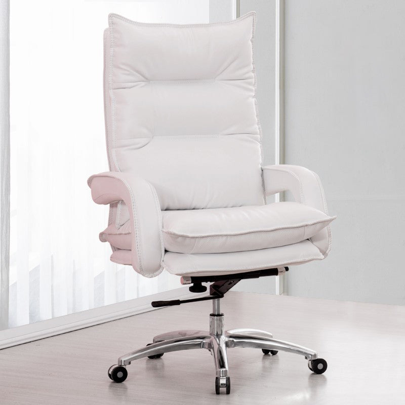 Silver Metal Modern Conference Chair with High Back Leather Conference Chair