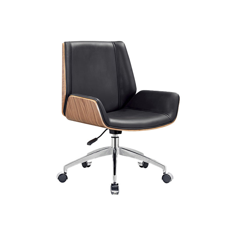 Executive Swivel Office Chair with High Back Chrome Metal Frame Modern Task Chair