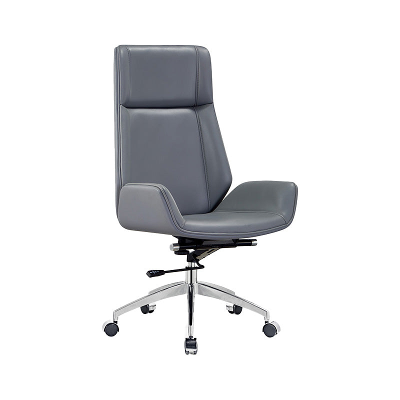 Executive Swivel Office Chair with High Back Chrome Metal Frame Modern Task Chair