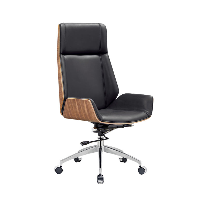 Executive Swivel Office Chair with High Back Chrome Metal Frame Modern Task Chair