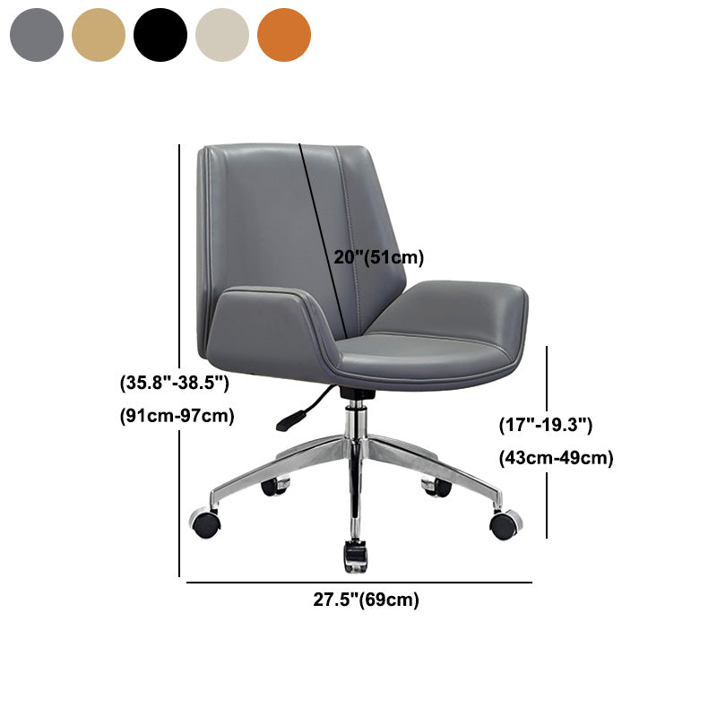 Executive Swivel Office Chair with High Back Chrome Metal Frame Modern Task Chair