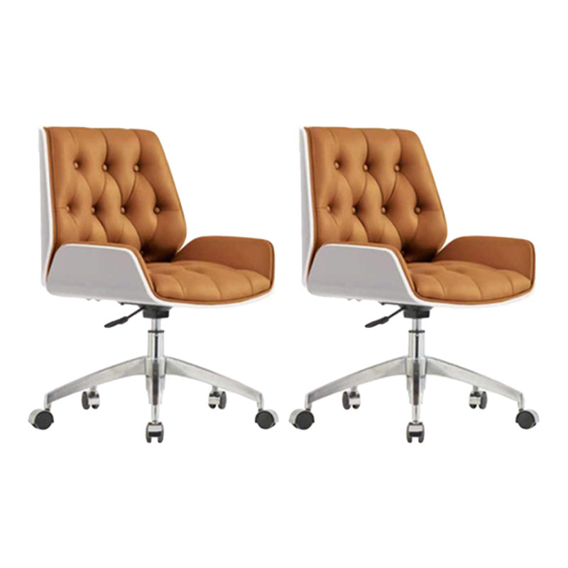 Height-adjustable Conference Chair with Wheels Modern Armless Office Chair