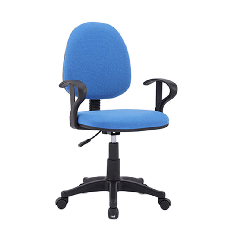 Black Nylon Modern Desk Chair Mid-Back with Upholstered Conference Chair