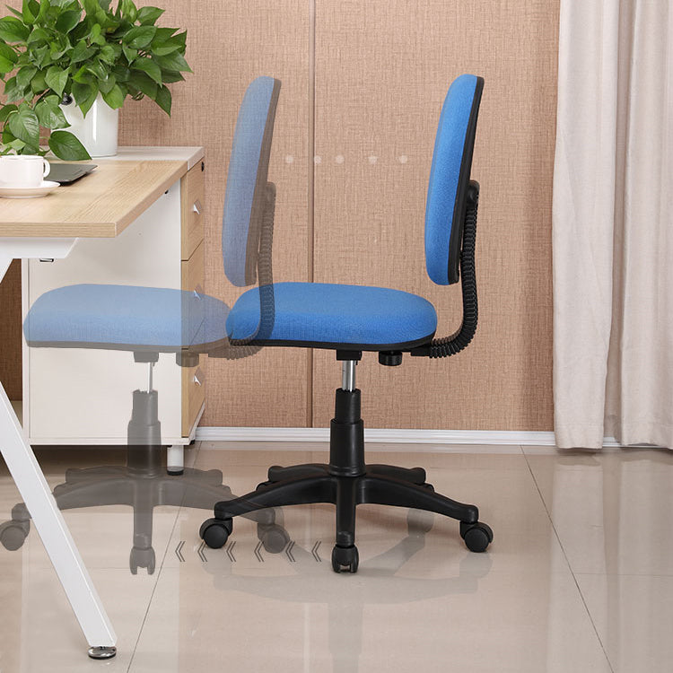 Black Nylon Modern Desk Chair Mid-Back with Upholstered Conference Chair