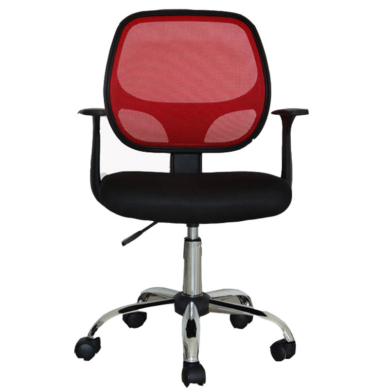 Silver Metal Modern Conference Chair in Mid-Back Mesh Conference Chair