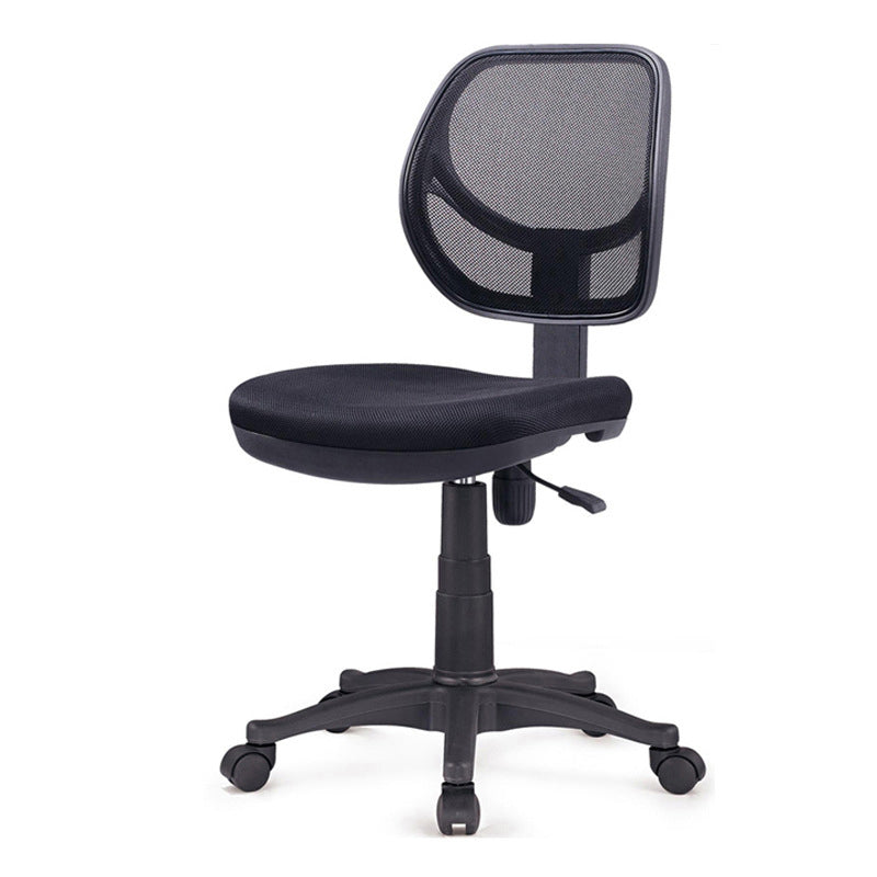 Silver Metal and Black Nylon Modern Conference Chair Mid-Back Conference Chair