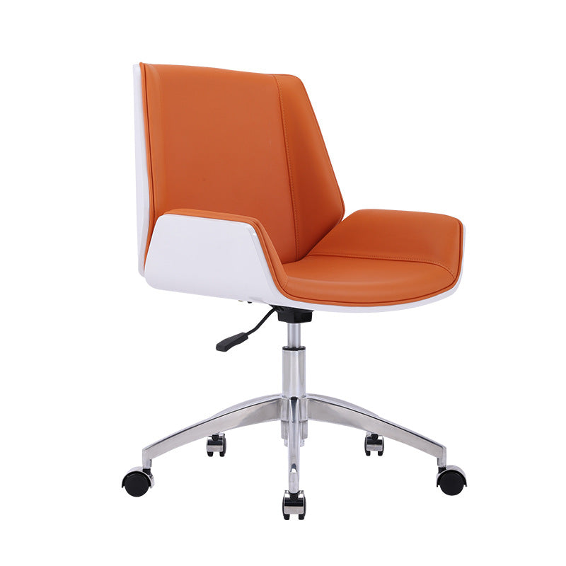 Silver Metal Modern Conference Chair Mid-Back and Leather Conference Chair