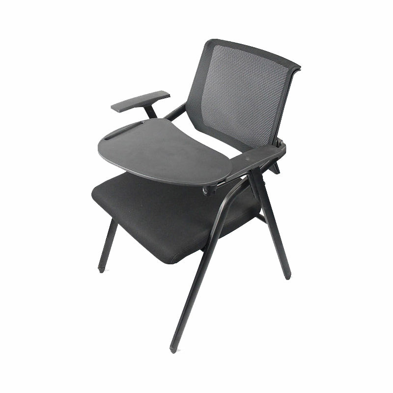 Mid Back Conference Chair with Fixed Arms Modern Office Chair with Metal Frame