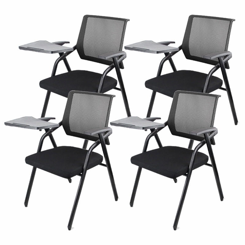 Mid Back Conference Chair with Fixed Arms Modern Office Chair with Metal Frame