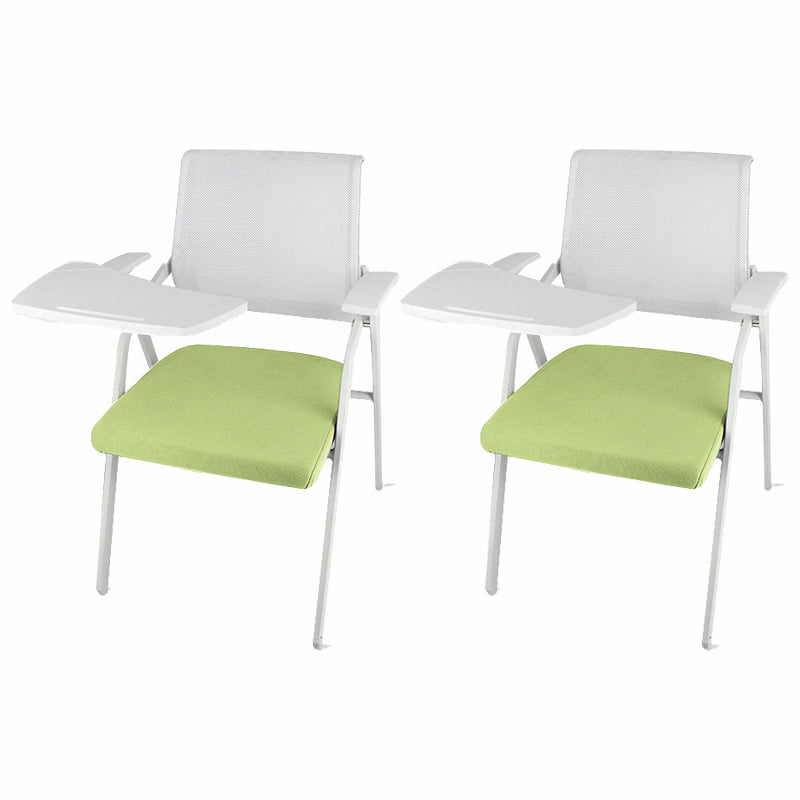 Mid Back Conference Chair with Fixed Arms Modern Office Chair with Metal Frame
