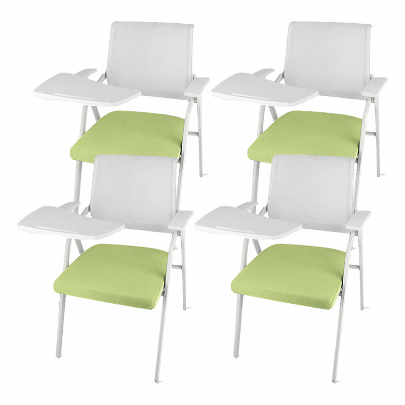 Mid Back Conference Chair with Fixed Arms Modern Office Chair with Metal Frame