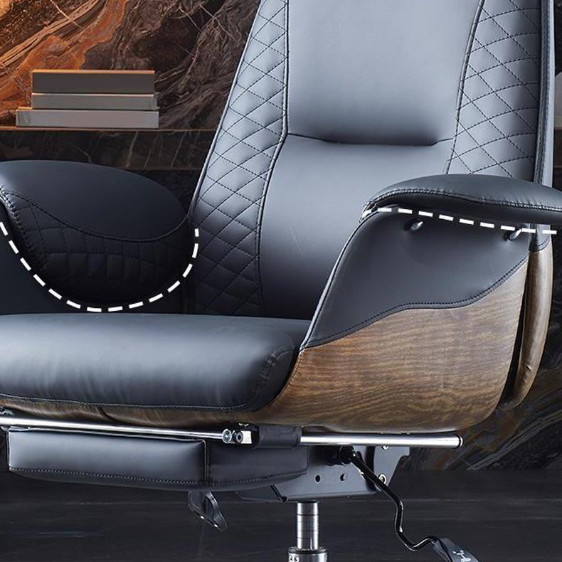 High Back Executive Swivel Office Chair Chrome Metal Frame Modern Ergonomic Task Chair
