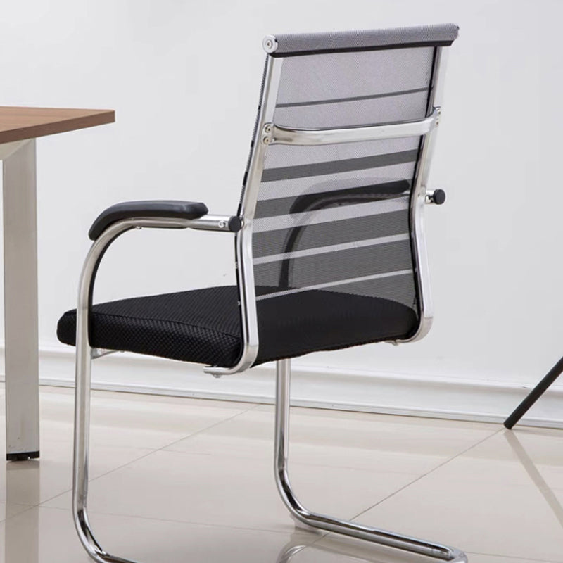 Silver Metal Mesh Modern Conference Chair Mid-Back and High Back Conference Chair